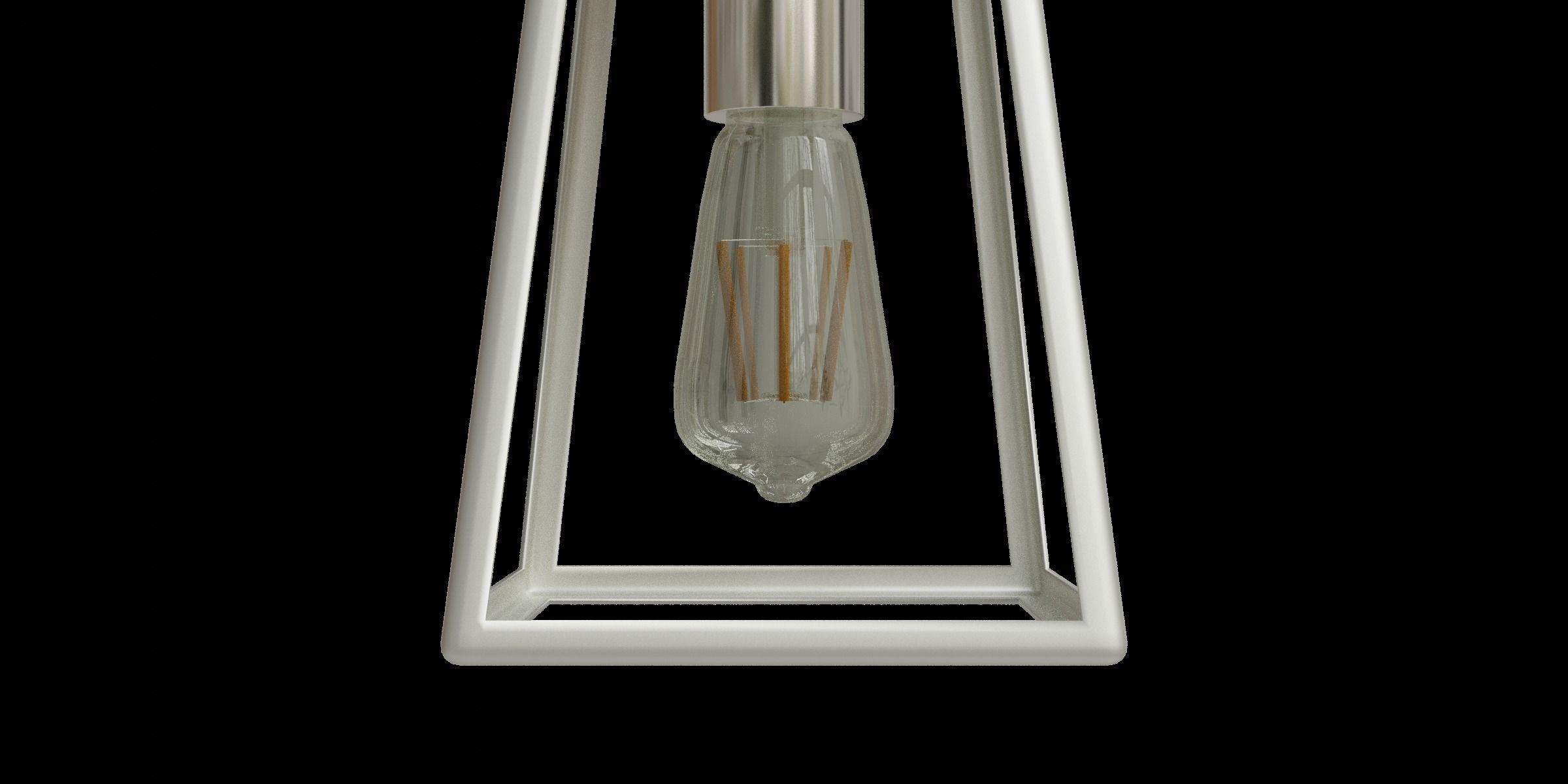 Adjustable Drop Metal Led Pendant Low-poly 3D model_7