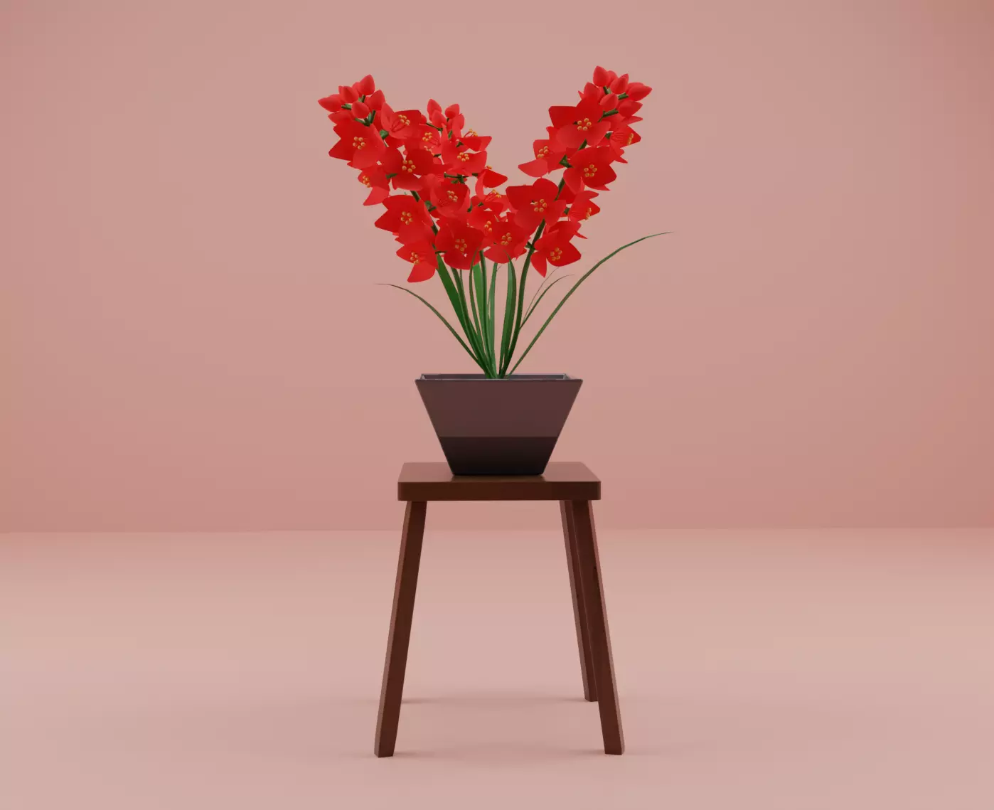 3D Flower pot Low-poly 3D model