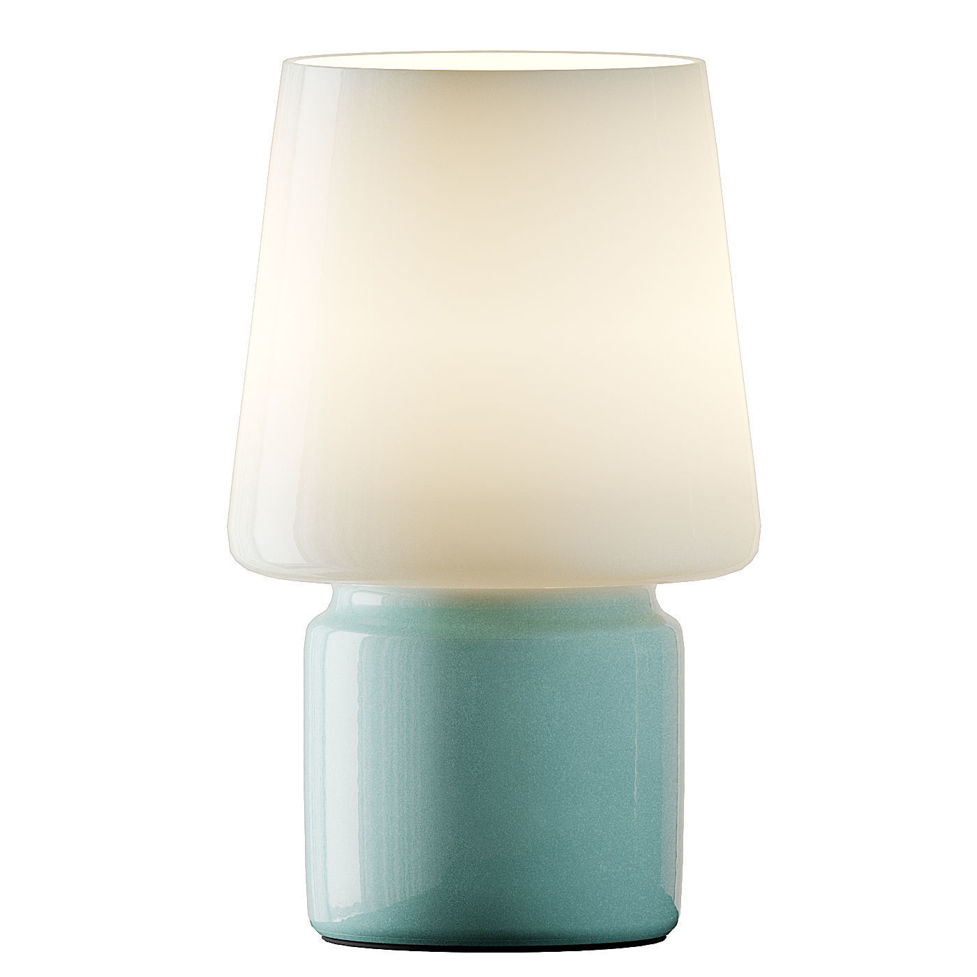 Little Glass Table Lamps Pink  Aqua and White 3D model_3