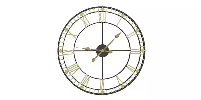 Vintage Style Metal Wall Clock