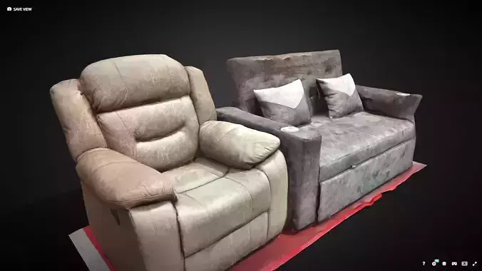 3D scanning - Sofa 3D model