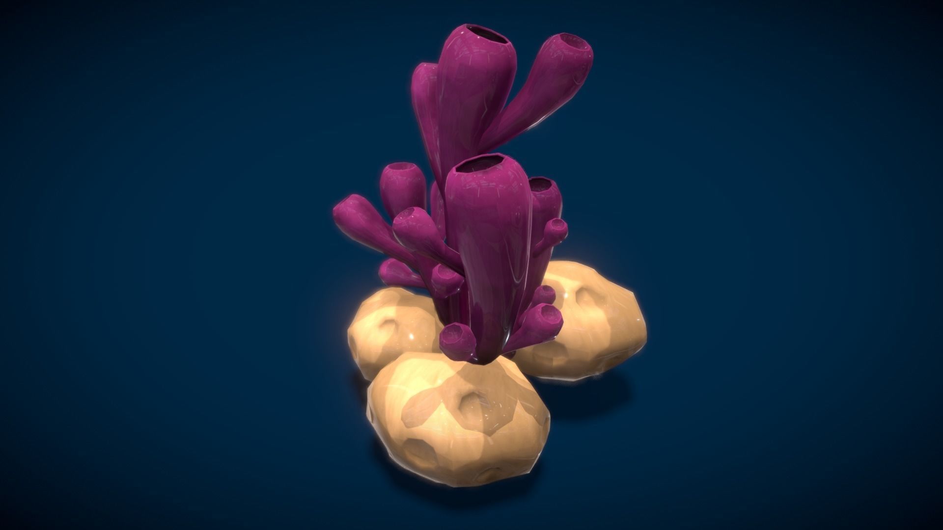 Cartoon Seaweed 4 Low-poly 3D model_6