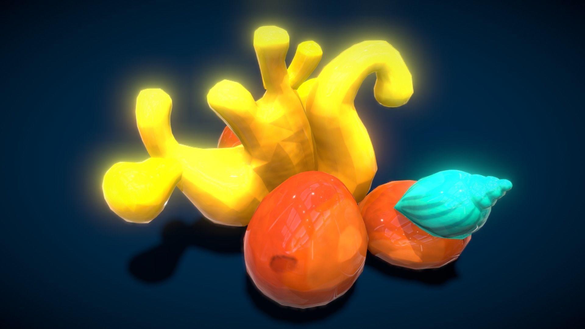 Cartoon Seaweed 4 Low-poly 3D model_15