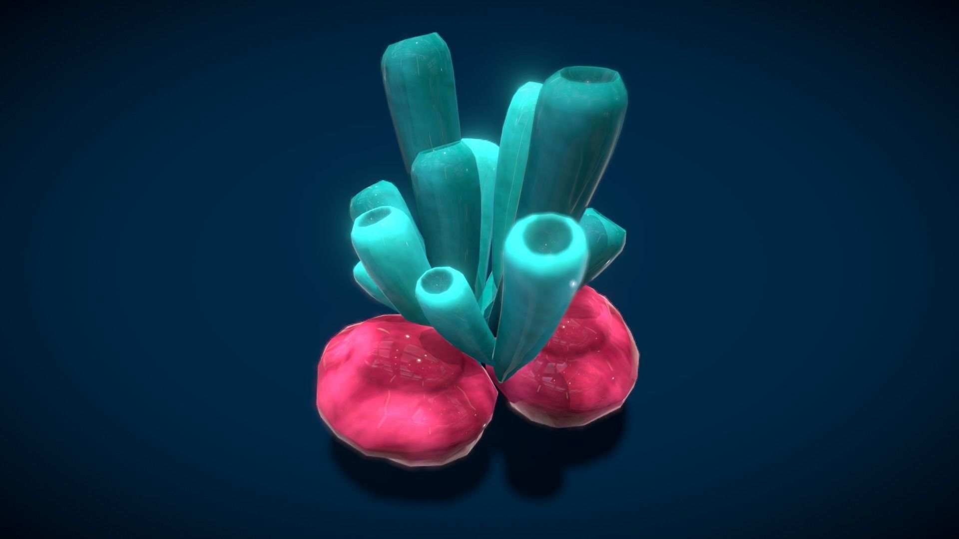 Cartoon Seaweed 4 Low-poly 3D model_4