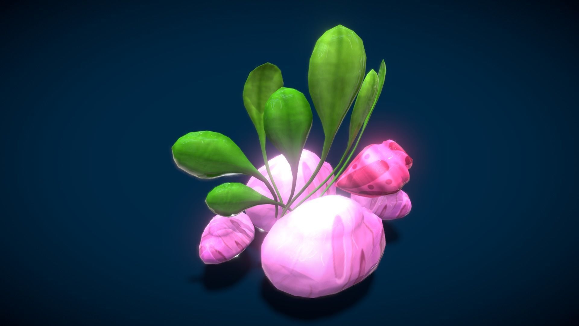 Cartoon Seaweed 4 Low-poly 3D model_11