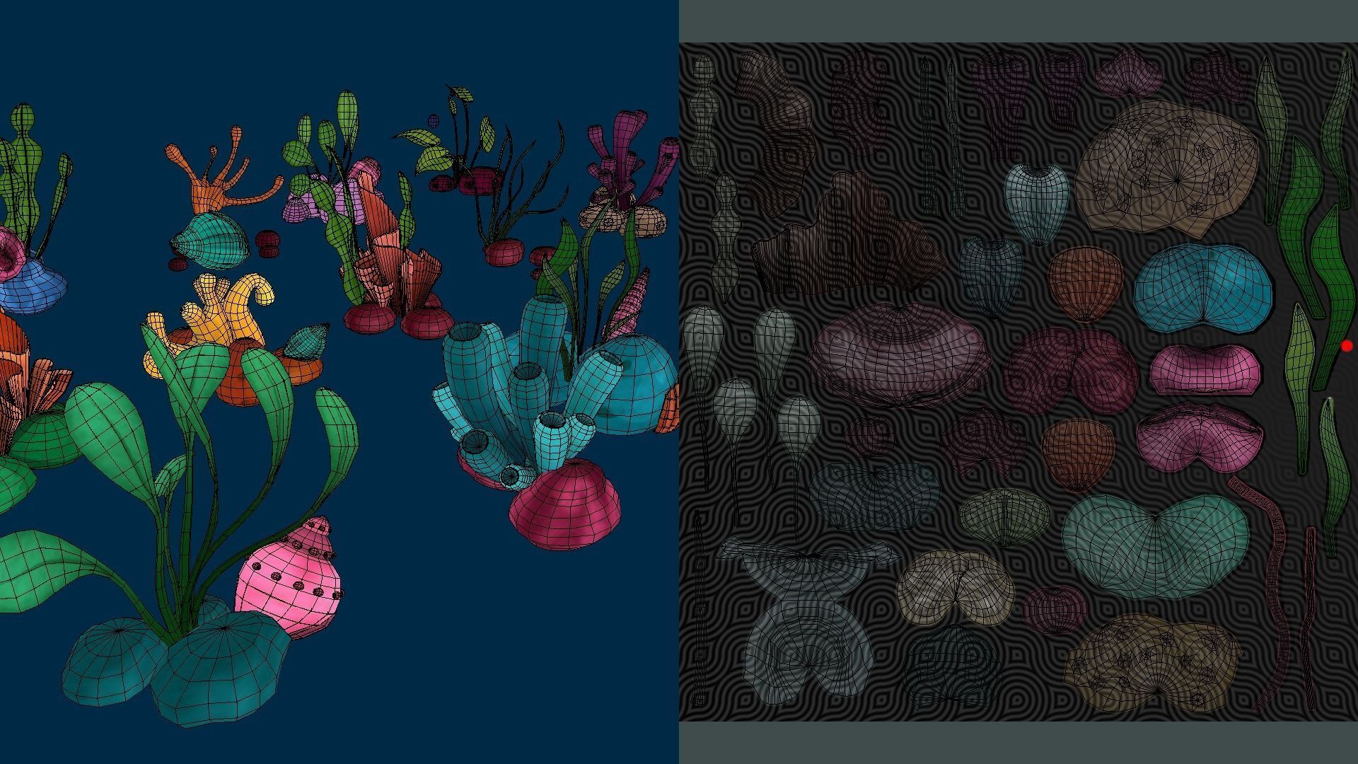 Cartoon Seaweed 4 Low-poly 3D model_21