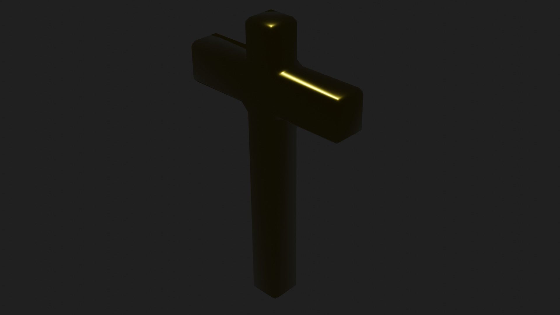 Beautiful Golden Christian Cross 3D model_8