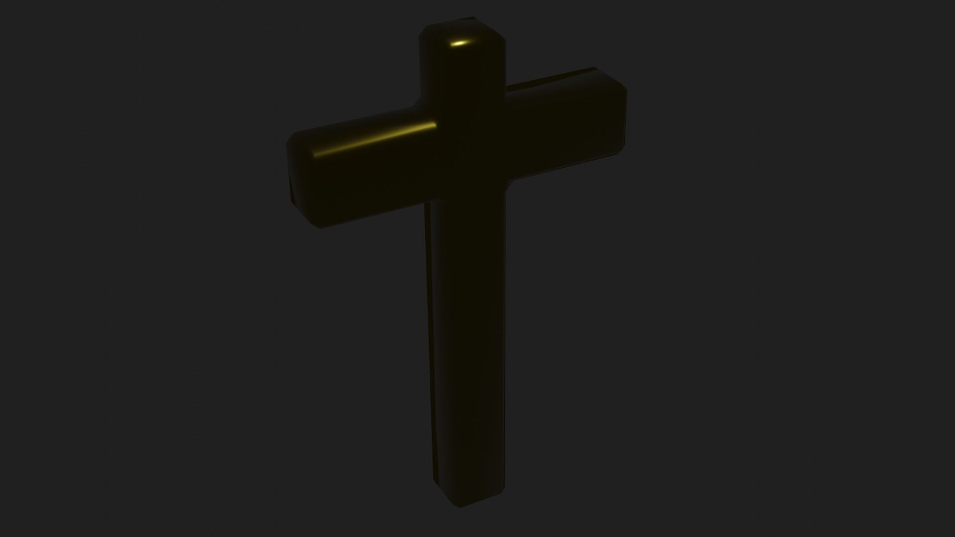 Beautiful Golden Christian Cross 3D model_20