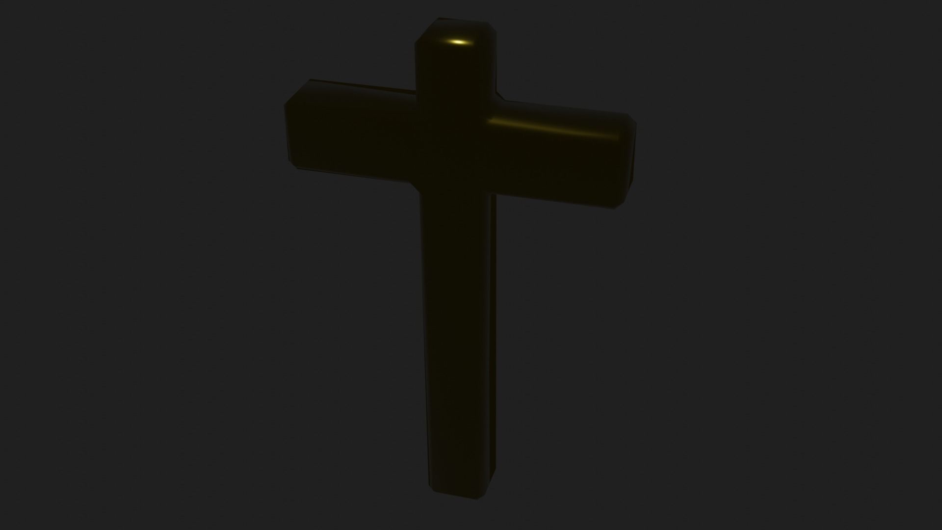 Beautiful Golden Christian Cross 3D model_29