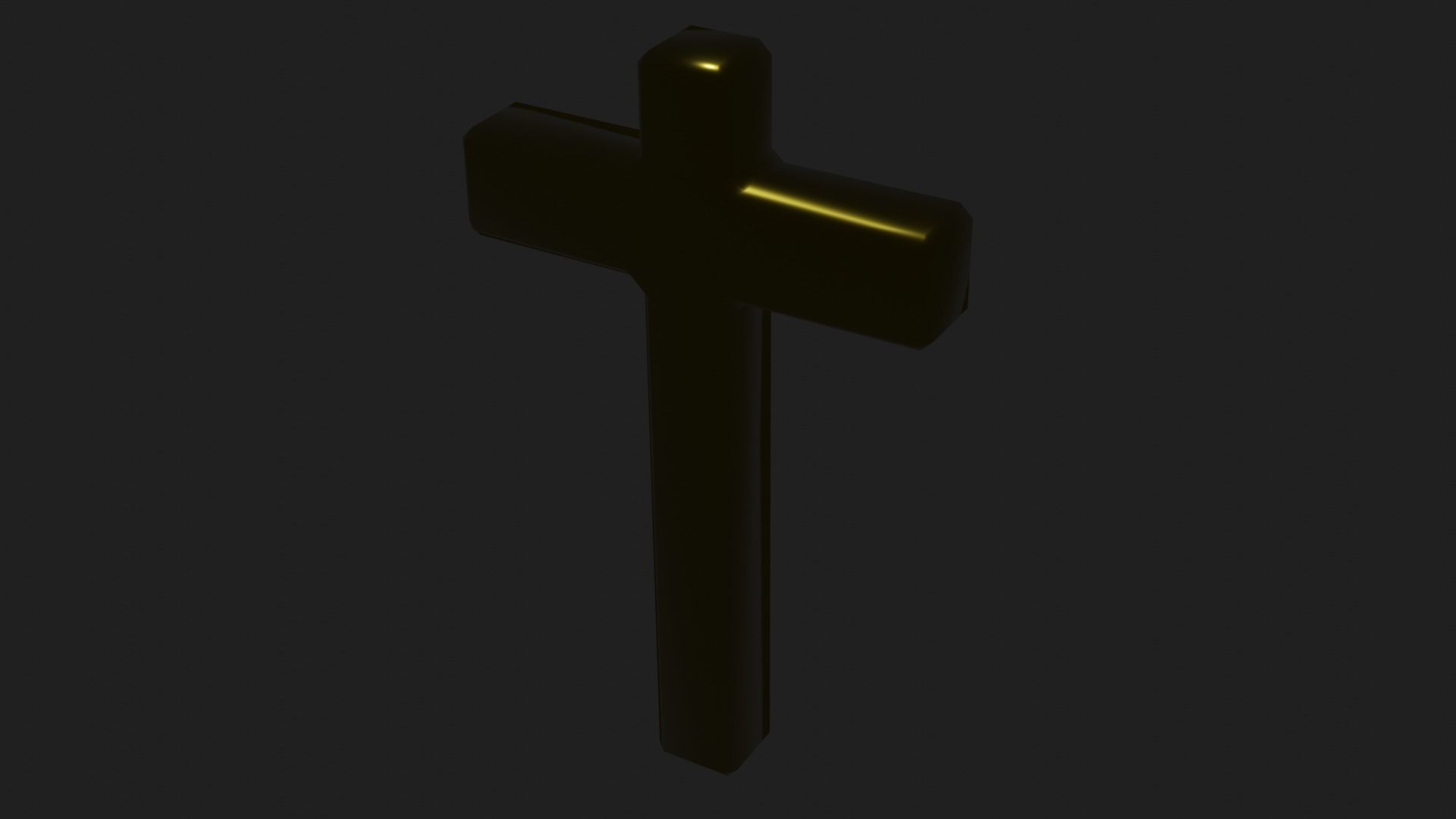 Beautiful Golden Christian Cross 3D model_6