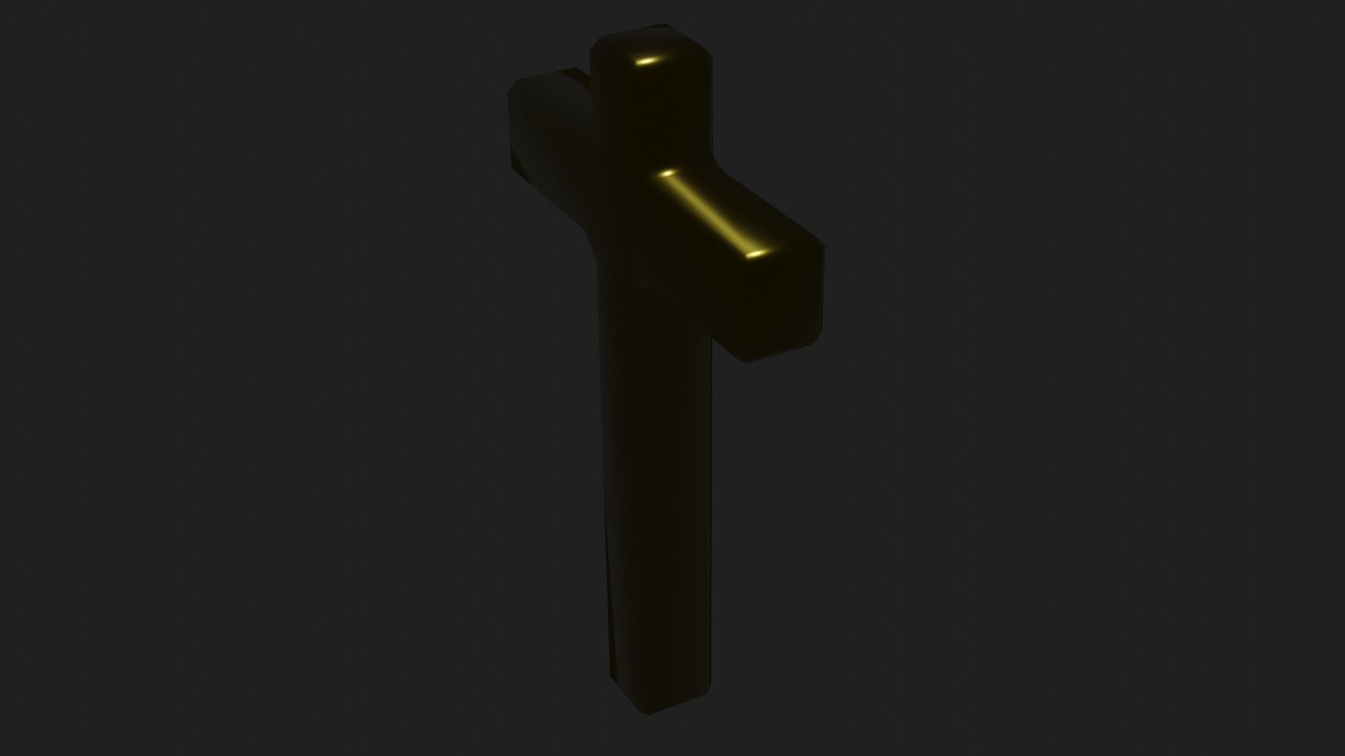 Beautiful Golden Christian Cross 3D model_10
