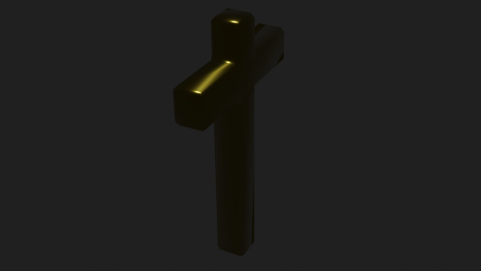 Beautiful Golden Christian Cross 3D model_16