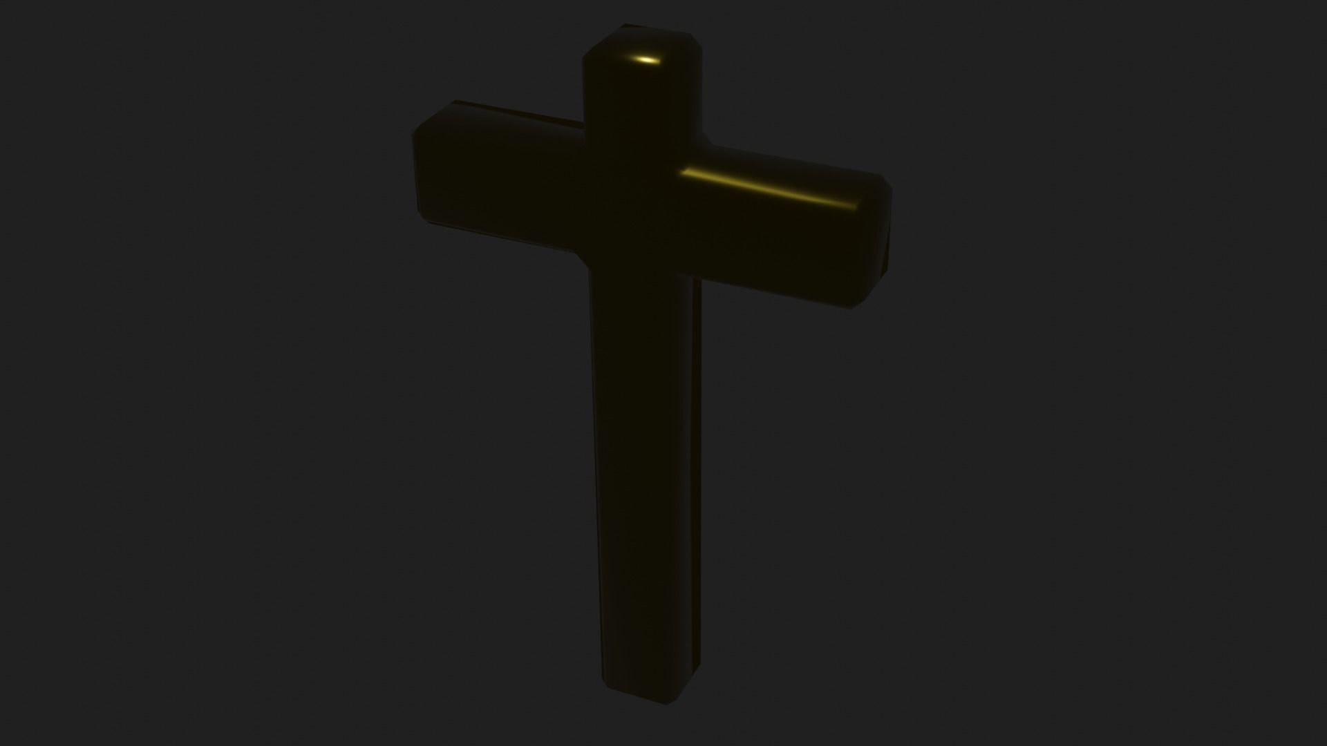 Beautiful Golden Christian Cross 3D model_5