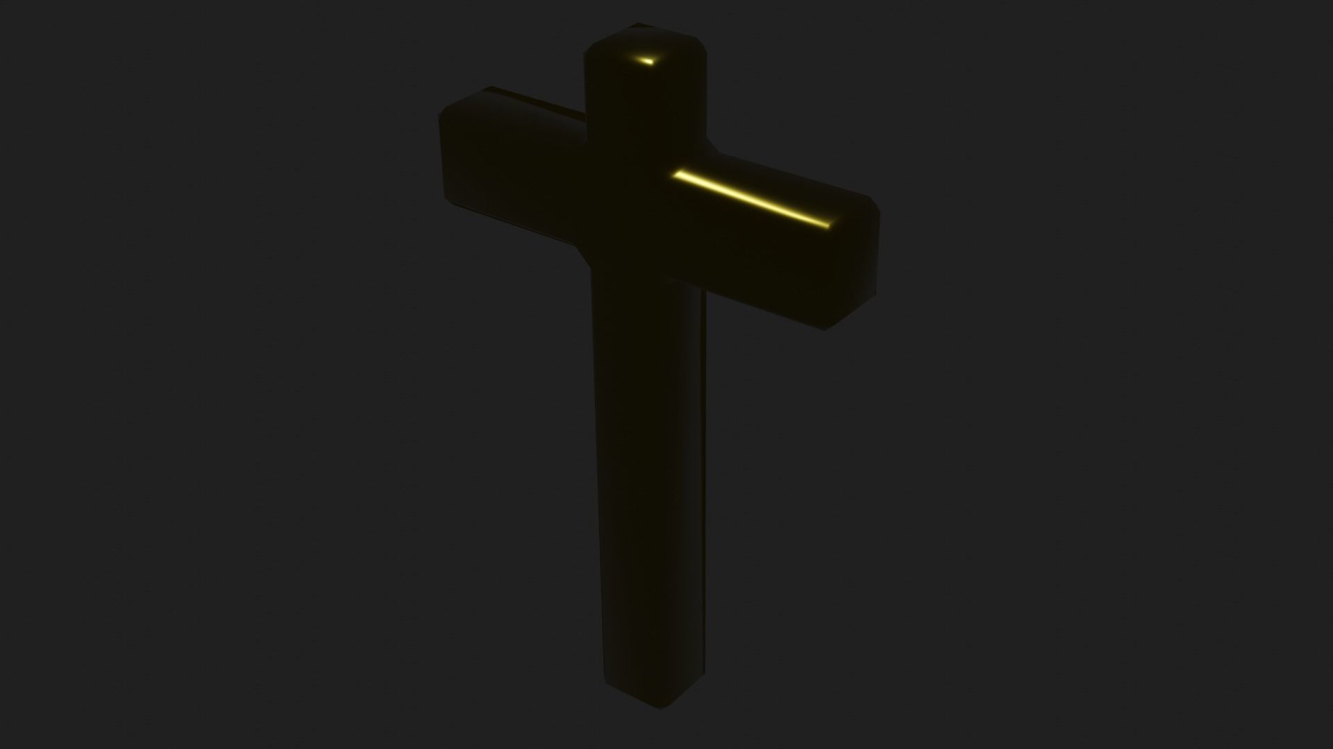 Beautiful Golden Christian Cross 3D model_7
