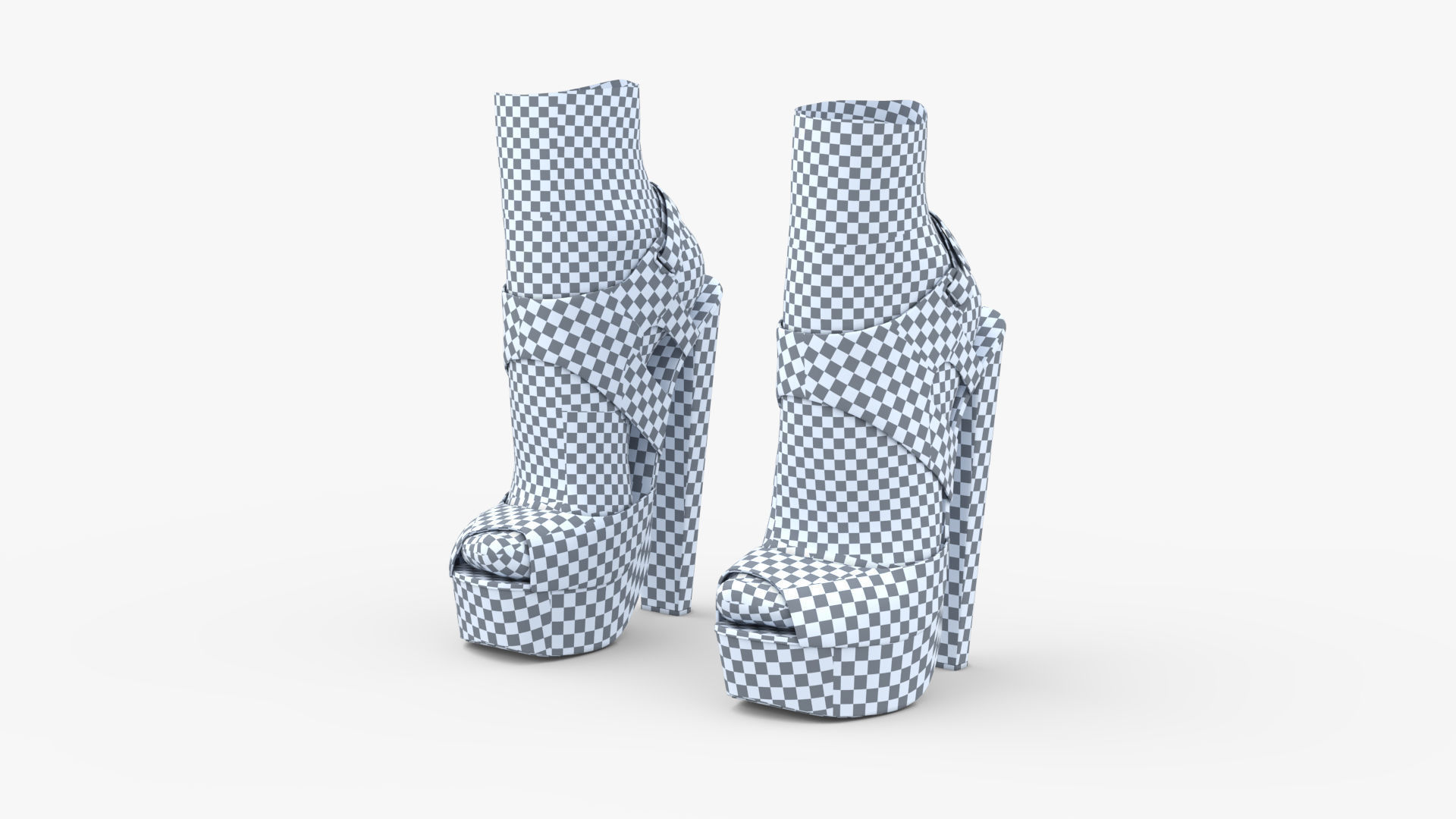 Women  Shoe Sandal Wembley Peep Toe 3D model_8