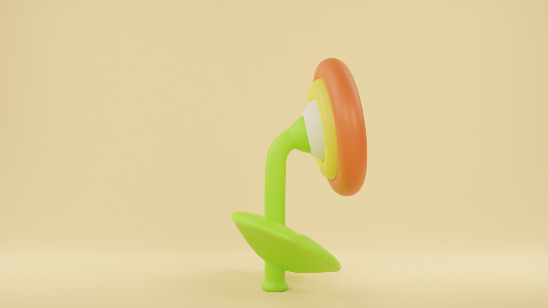 Fire Flower Mario 3D model_6