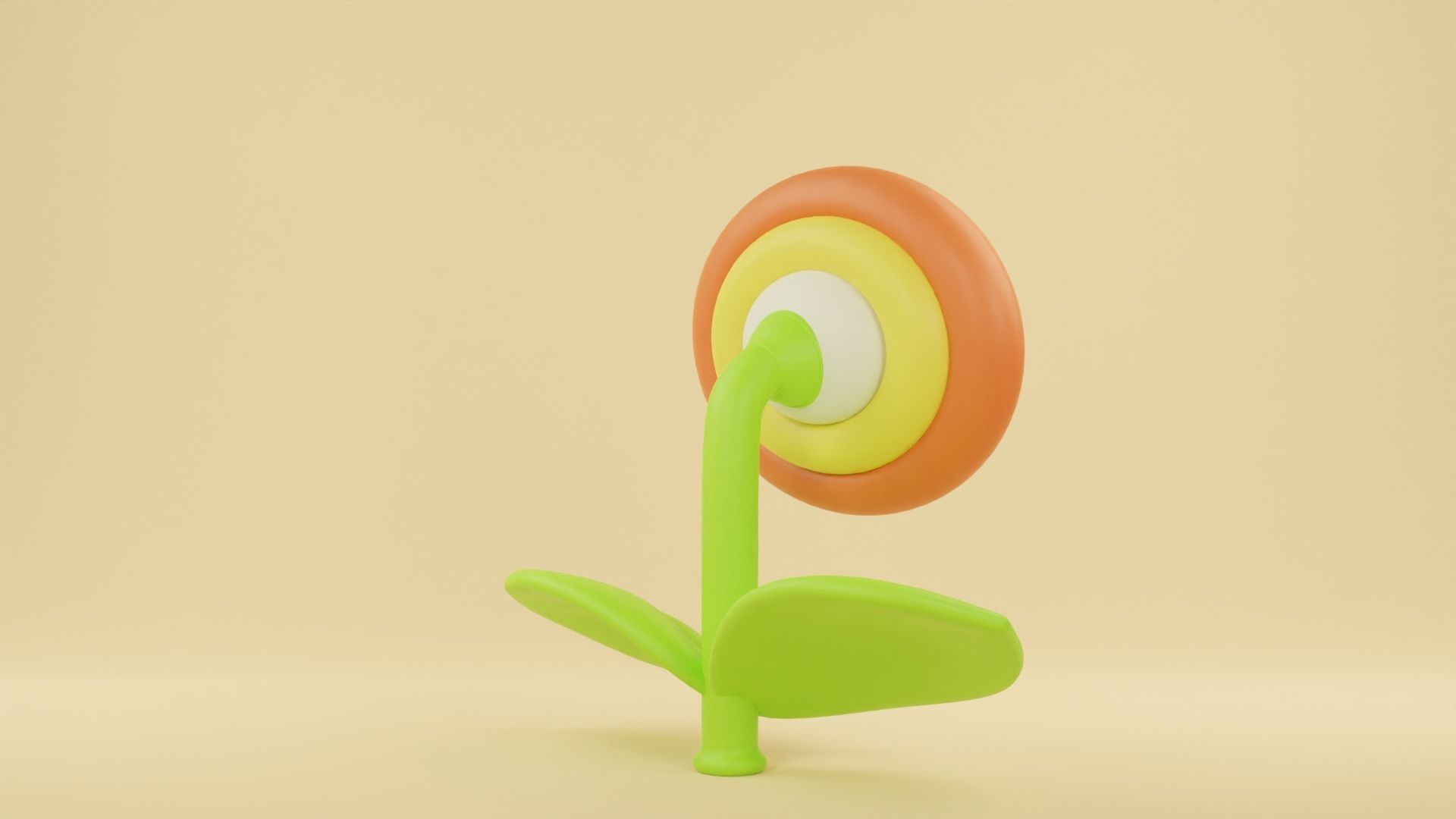 Fire Flower Mario 3D model_5