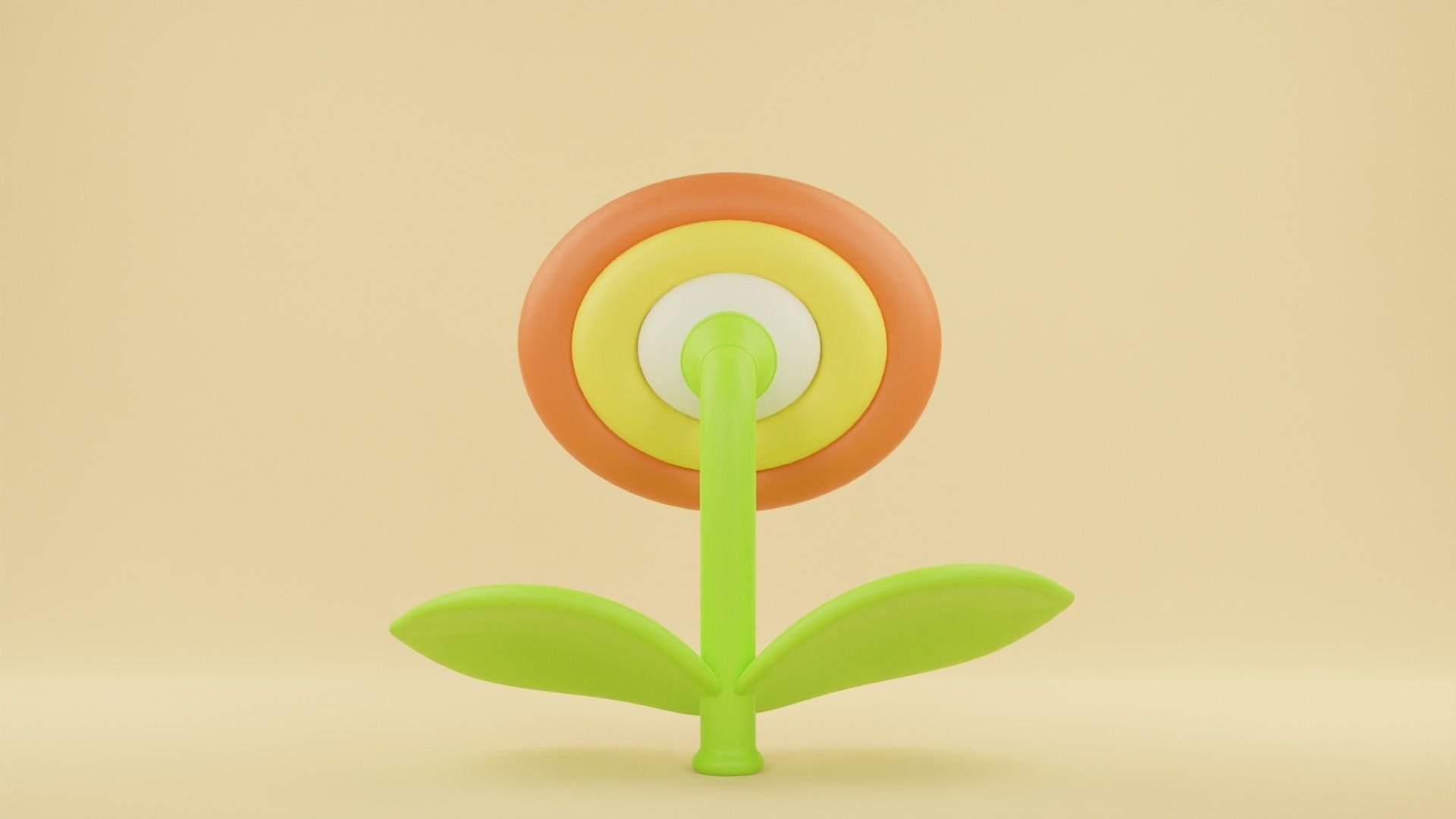 Fire Flower Mario 3D model_4