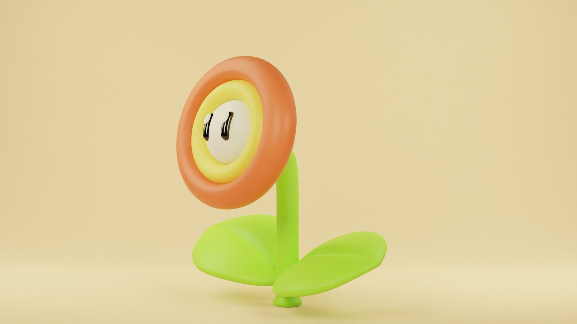 Fire Flower Mario 3D model_1