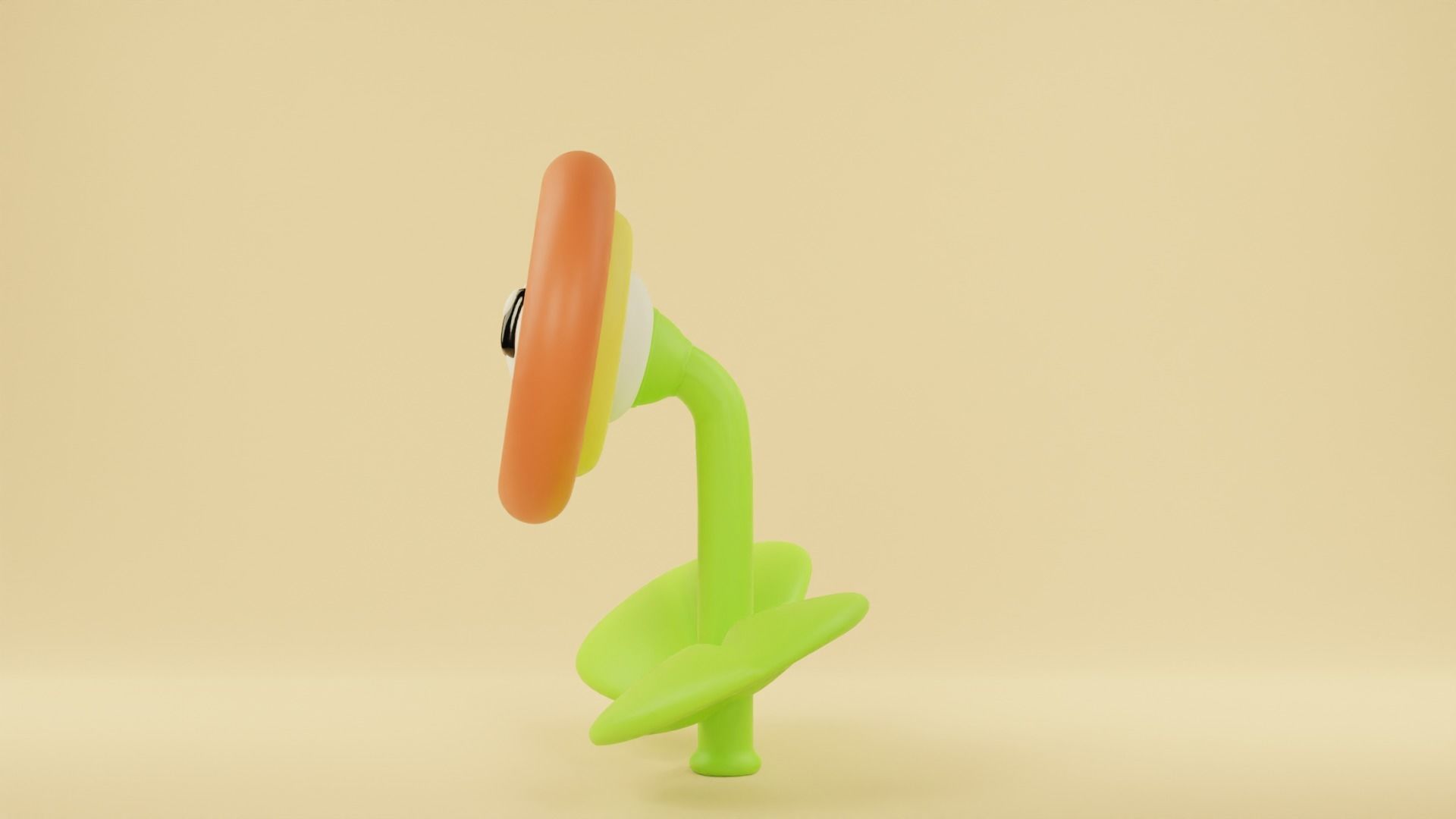 Fire Flower Mario 3D model_2