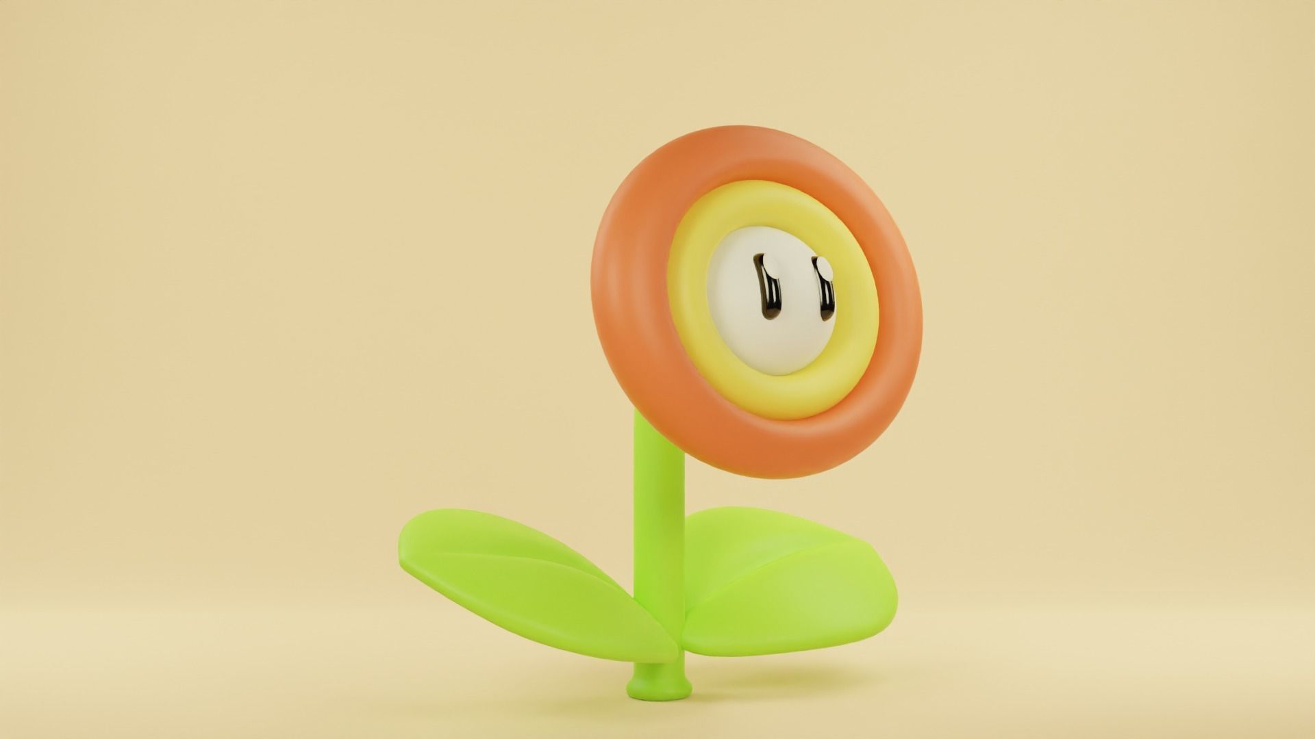 Fire Flower Mario 3D model_7