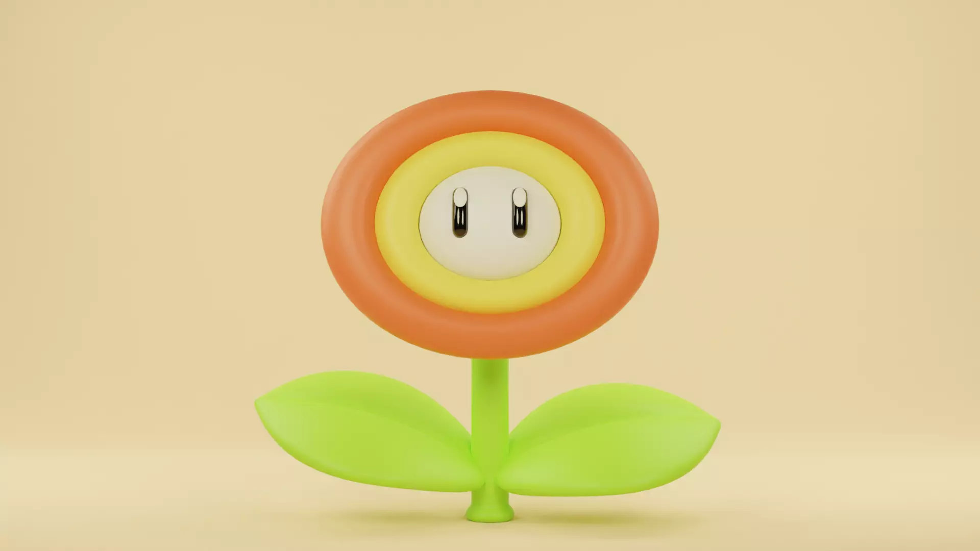 Fire Flower Mario 3D model_0