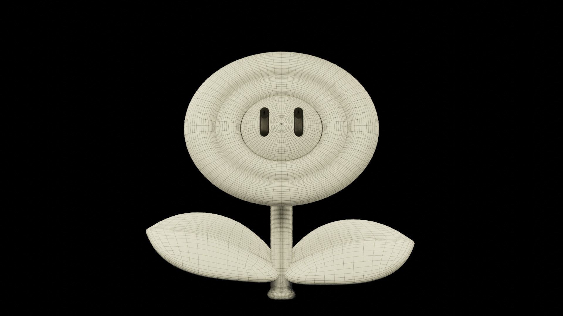 Fire Flower Mario 3D model_9