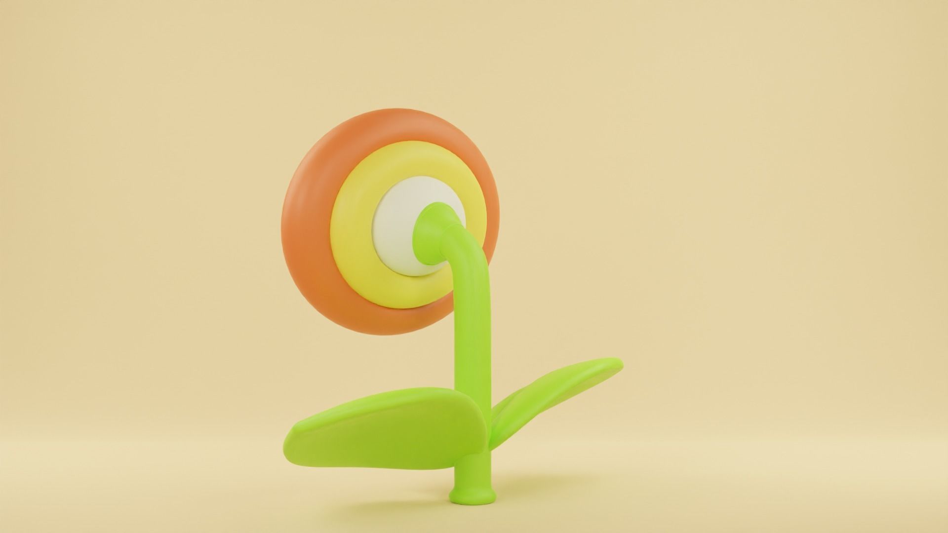 Fire Flower Mario 3D model_3