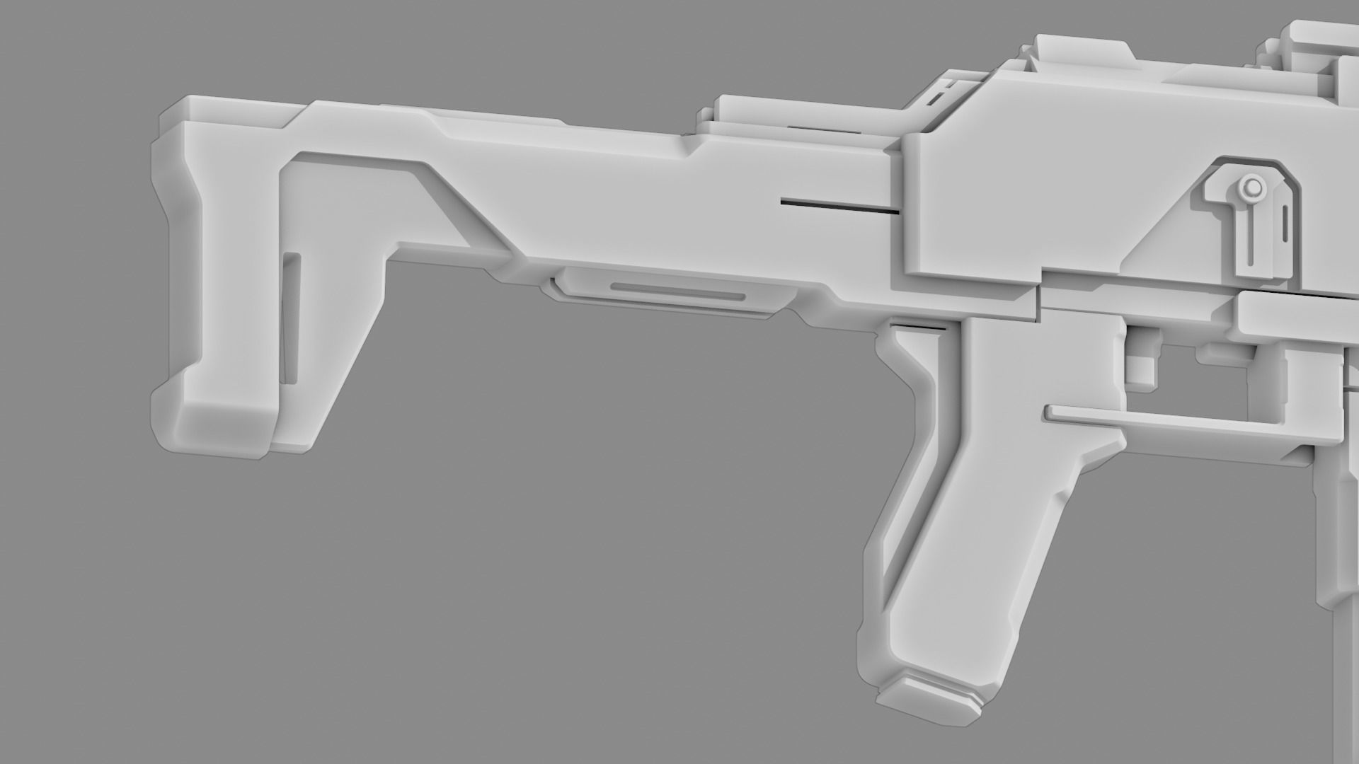Assault Rifle Concept 2204 Free low-poly 3D model_10