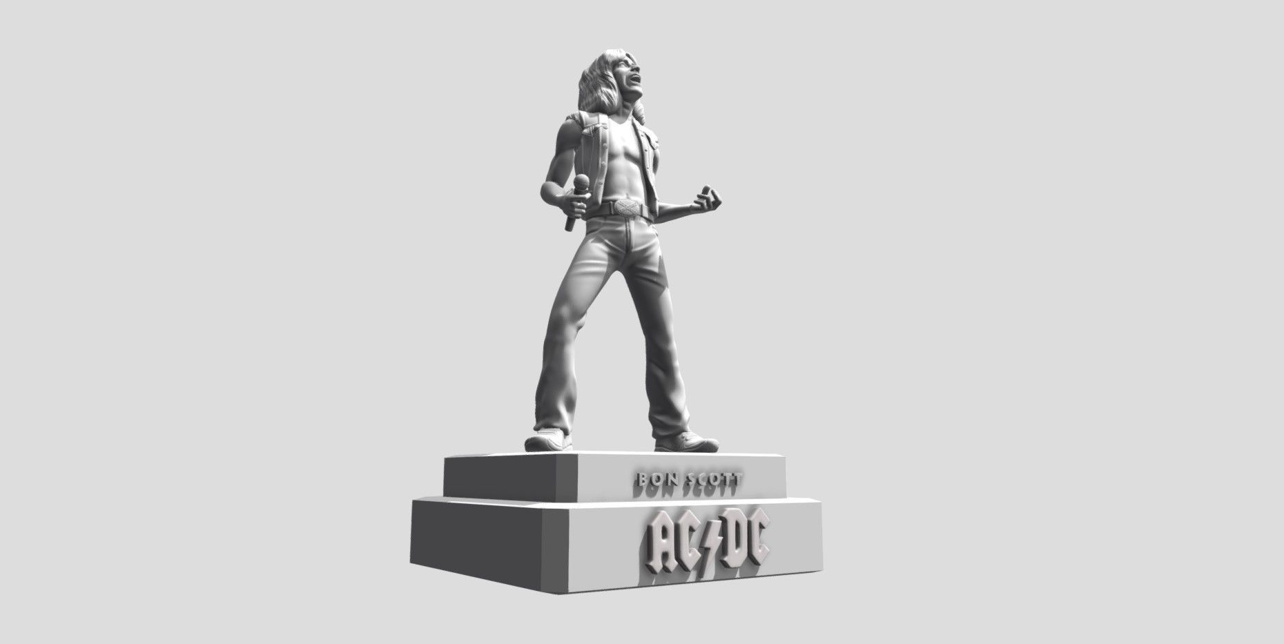 Bon Scott ACDC - 3d printing 3D print model_13
