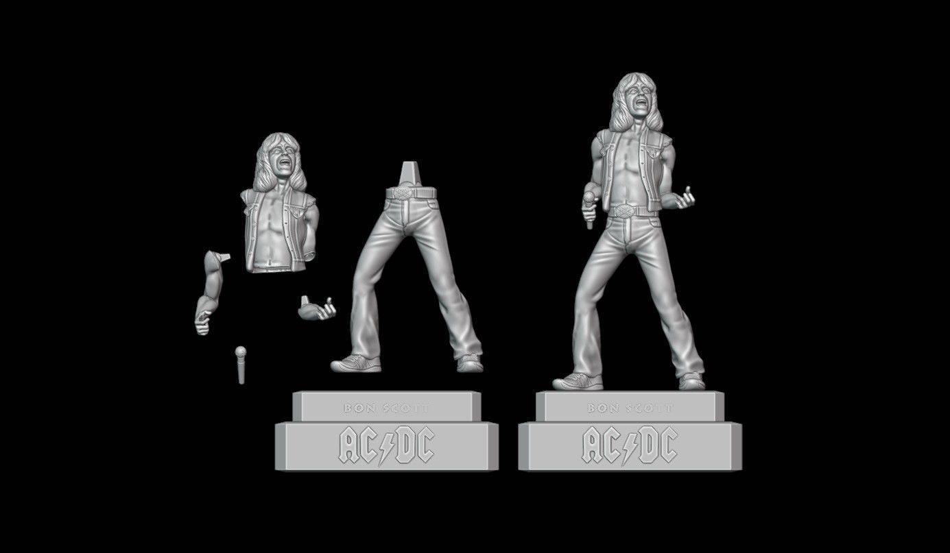Bon Scott ACDC - 3d printing 3D print model_9