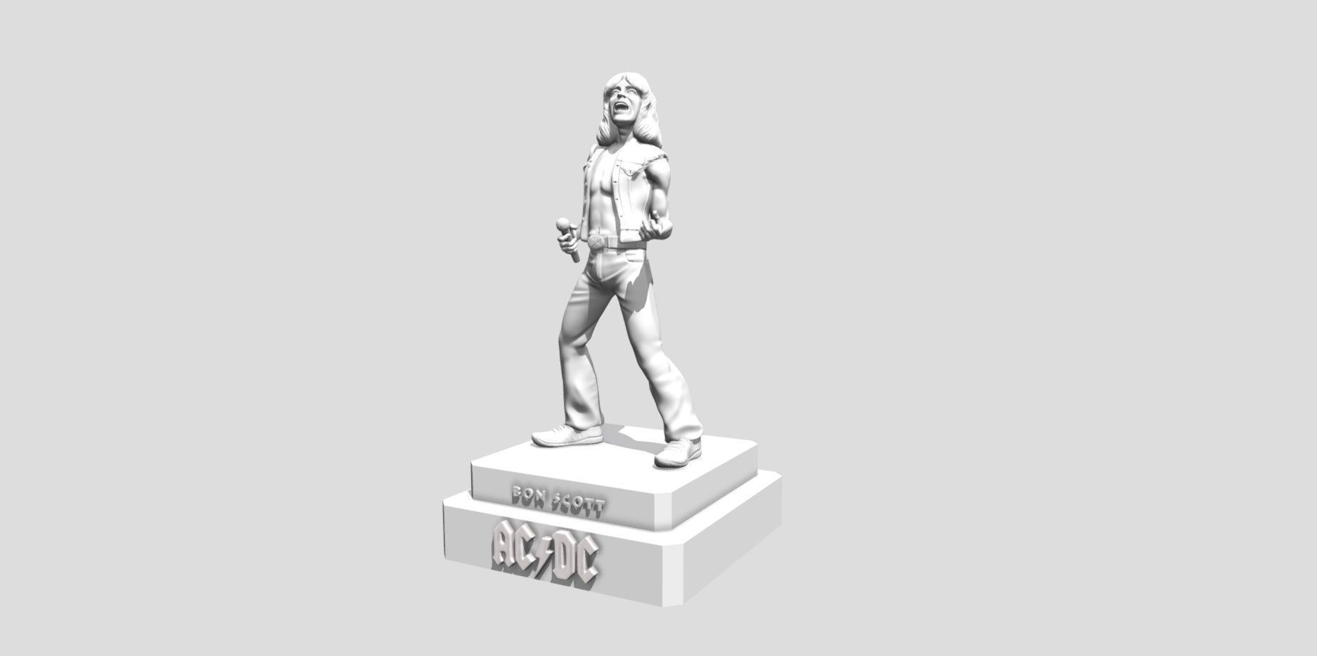 Bon Scott ACDC - 3d printing 3D print model_2