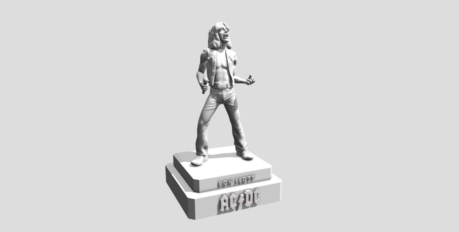 Bon Scott ACDC - 3d printing 3D print model_1
