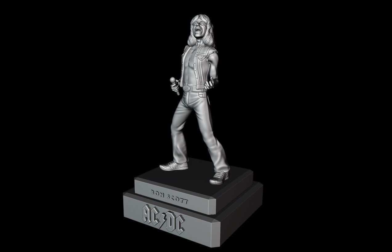 Bon Scott ACDC - 3d printing 3D print model_11