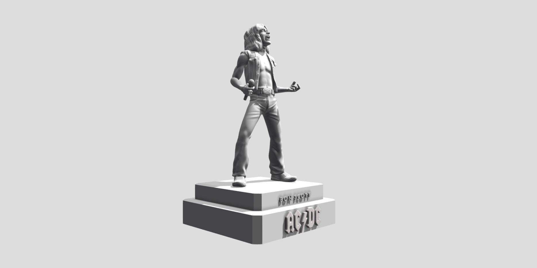 Bon Scott ACDC - 3d printing 3D print model_4
