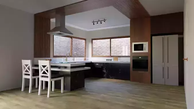 Modern Kitchen Interior By nikdox