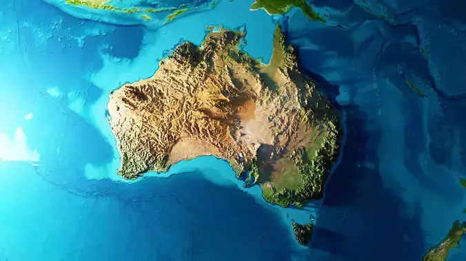 Australia Terrain 3D model