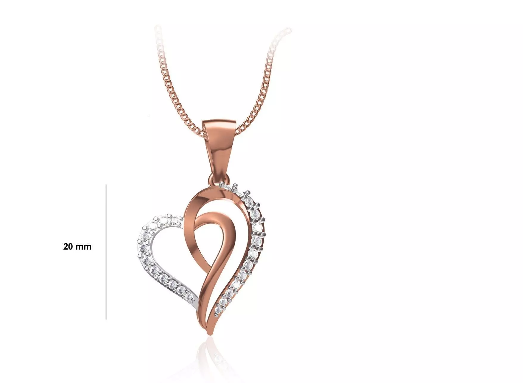 Women Unique Heart Pendant STL OBJ FBX JCD Details 3D print model_0