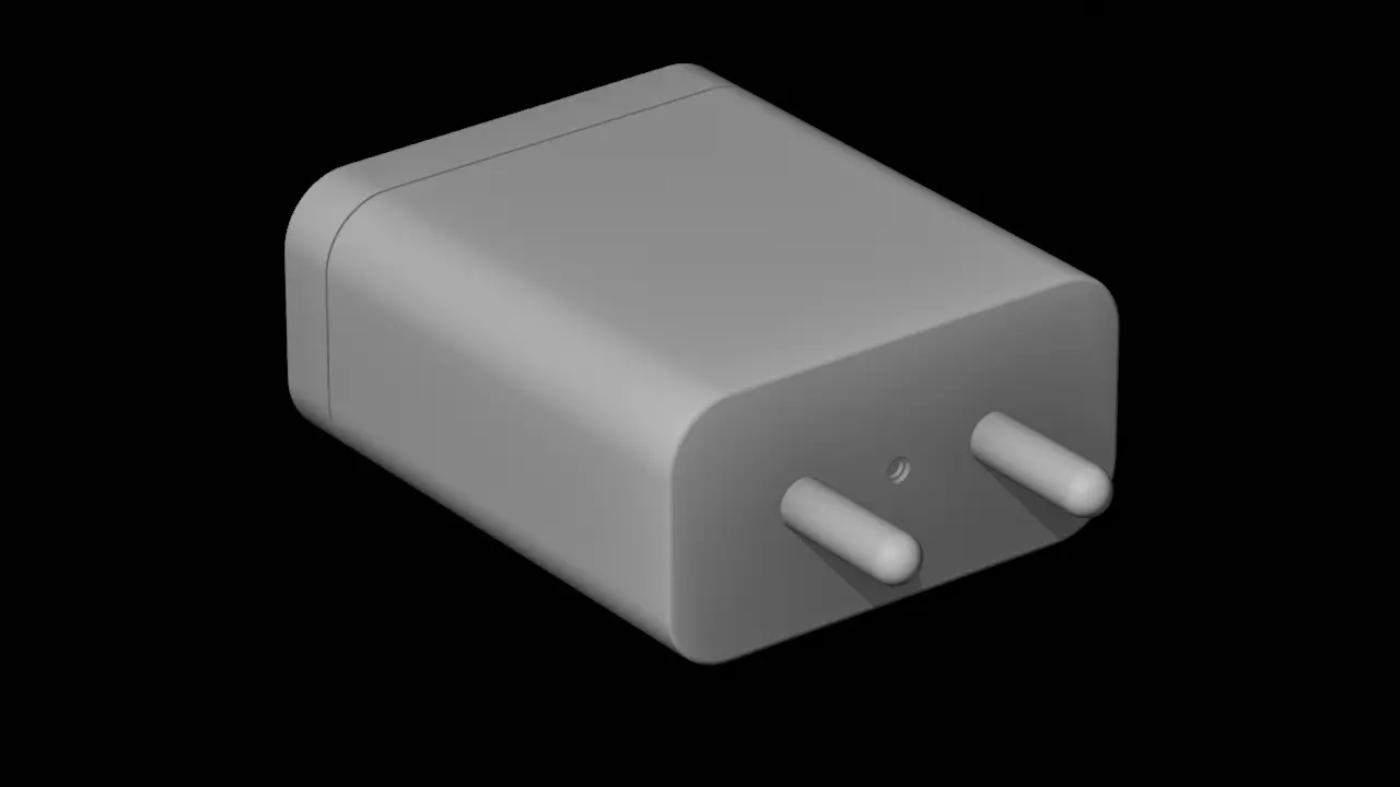 3D Model of Travel Charger Free low-poly 3D model