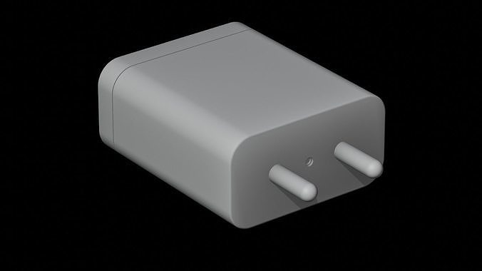 3D Model of Travel Charger Free low-poly 3D model