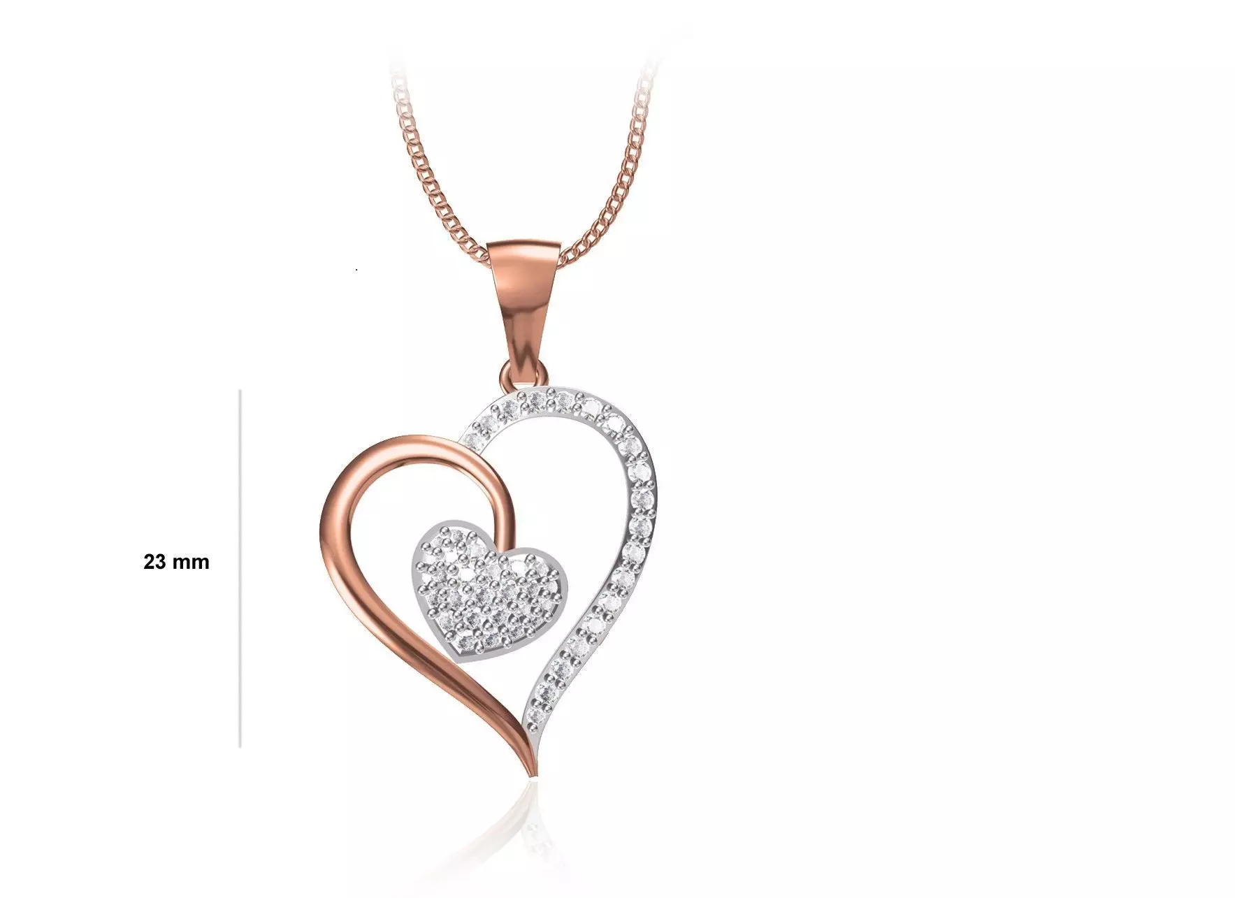 Women Unique Heart Pendant STL OBJ FBX JCD Details 3D print model_0