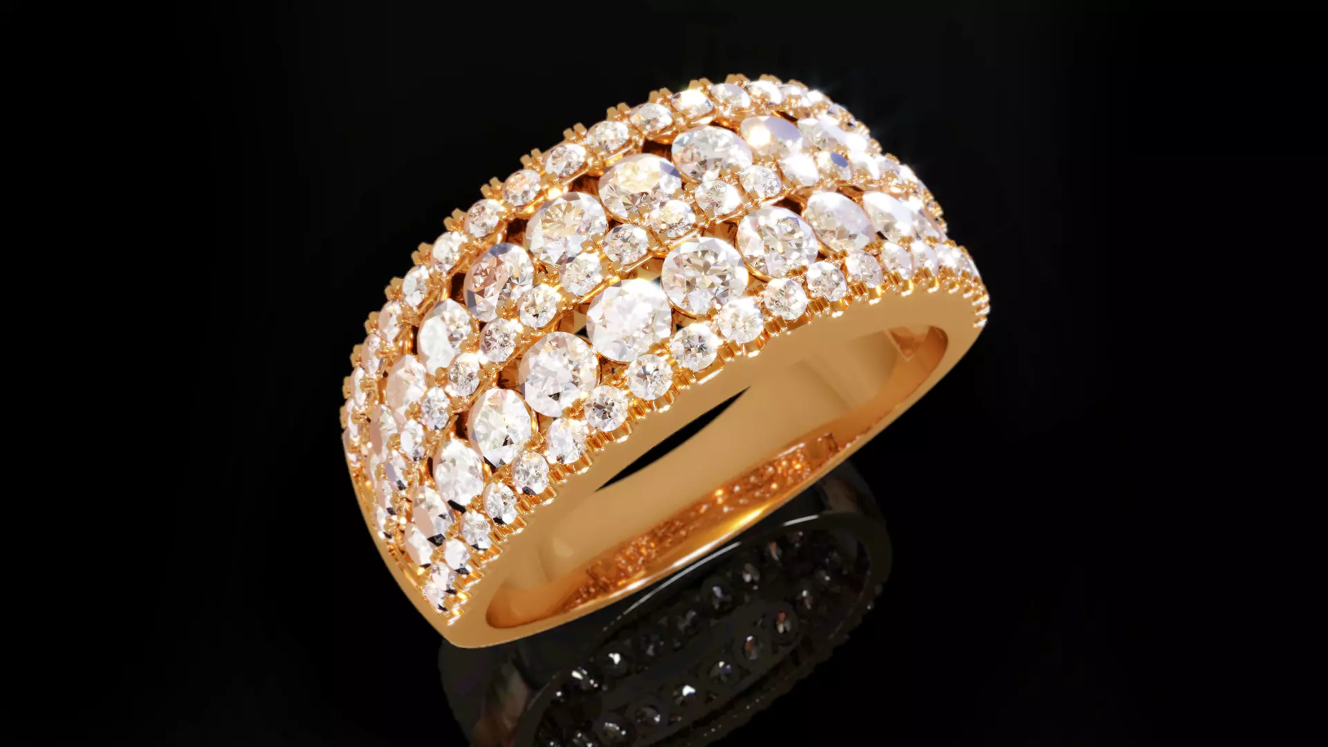 Diamond Fashion Ring 3 3D print model
