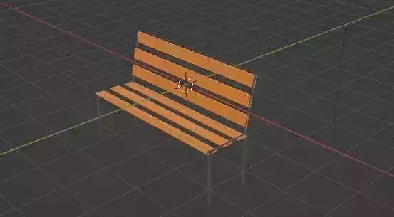 Bench Blender Free low-poly 3D model