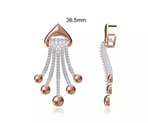 Women Unique Pendant STL OBJ FBX JCD Details