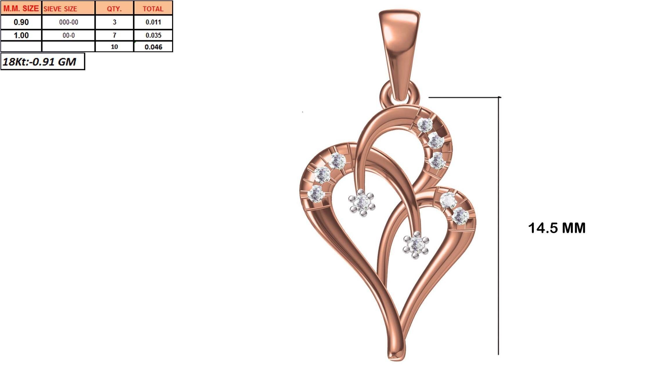 Women Unique Heart Pendant STL OBJ FBX JCD Details 3D print model_1