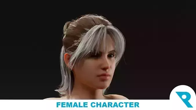 Realistic Female Character - Sinead Low-poly 3D model
