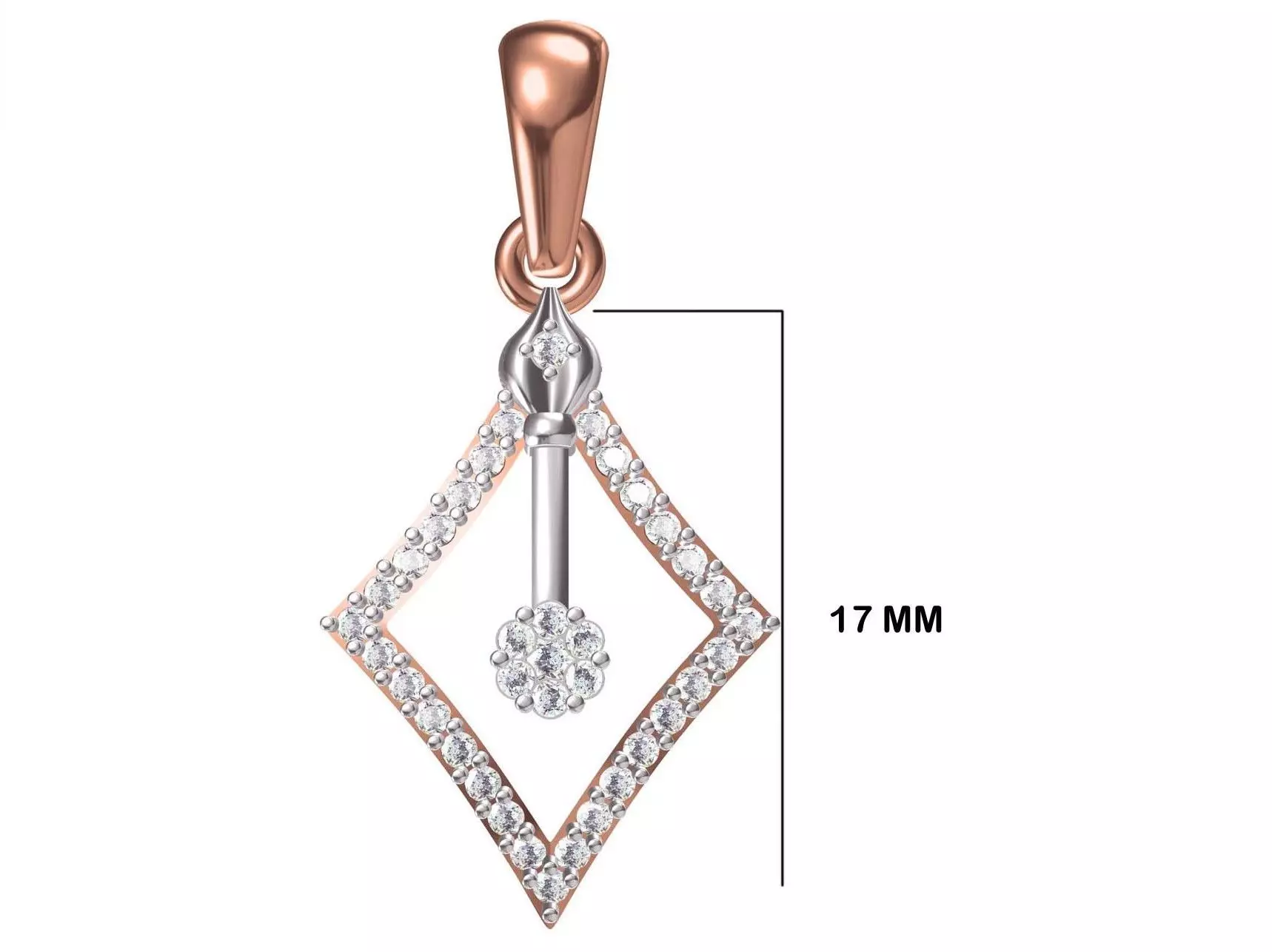 Women Unique Pendant STL OBJ FBX JCD Details 3D print model_0