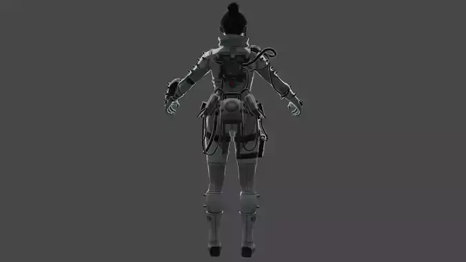 Apex Legend Wraith Fully rigged 3D Character Free low-poly 3D model