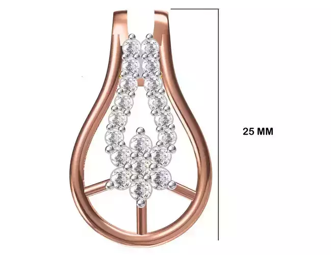 Women Unique Pendant STL OBJ FBX JCD Details