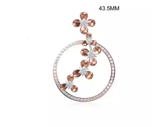 Women Unique Pendant STL OBJ FBX JCD Details